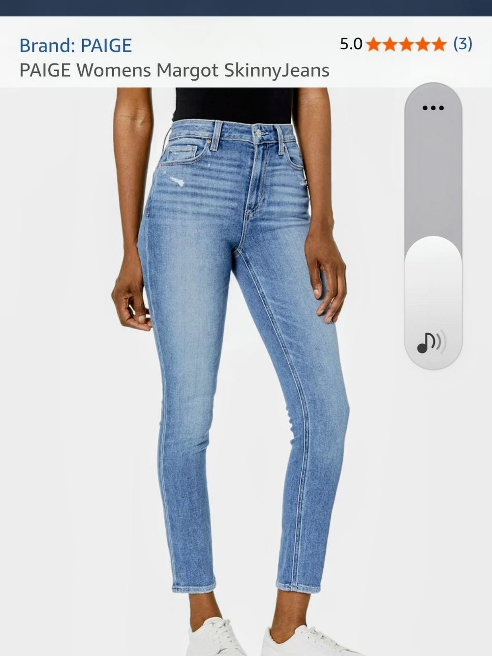 PAIGE Margot Skinny Jeans in Light Wash Blue..size 32